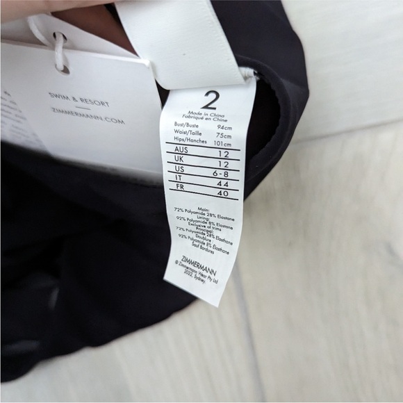 Zimmermann Halter One Piece Swimsuit in Noir - Picture 12 of 16